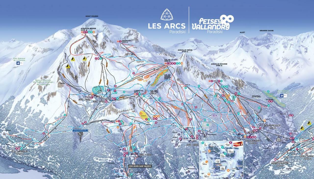 Studio Arc 1800 Skis Aux Pieds Les Arcs  エクステリア 写真